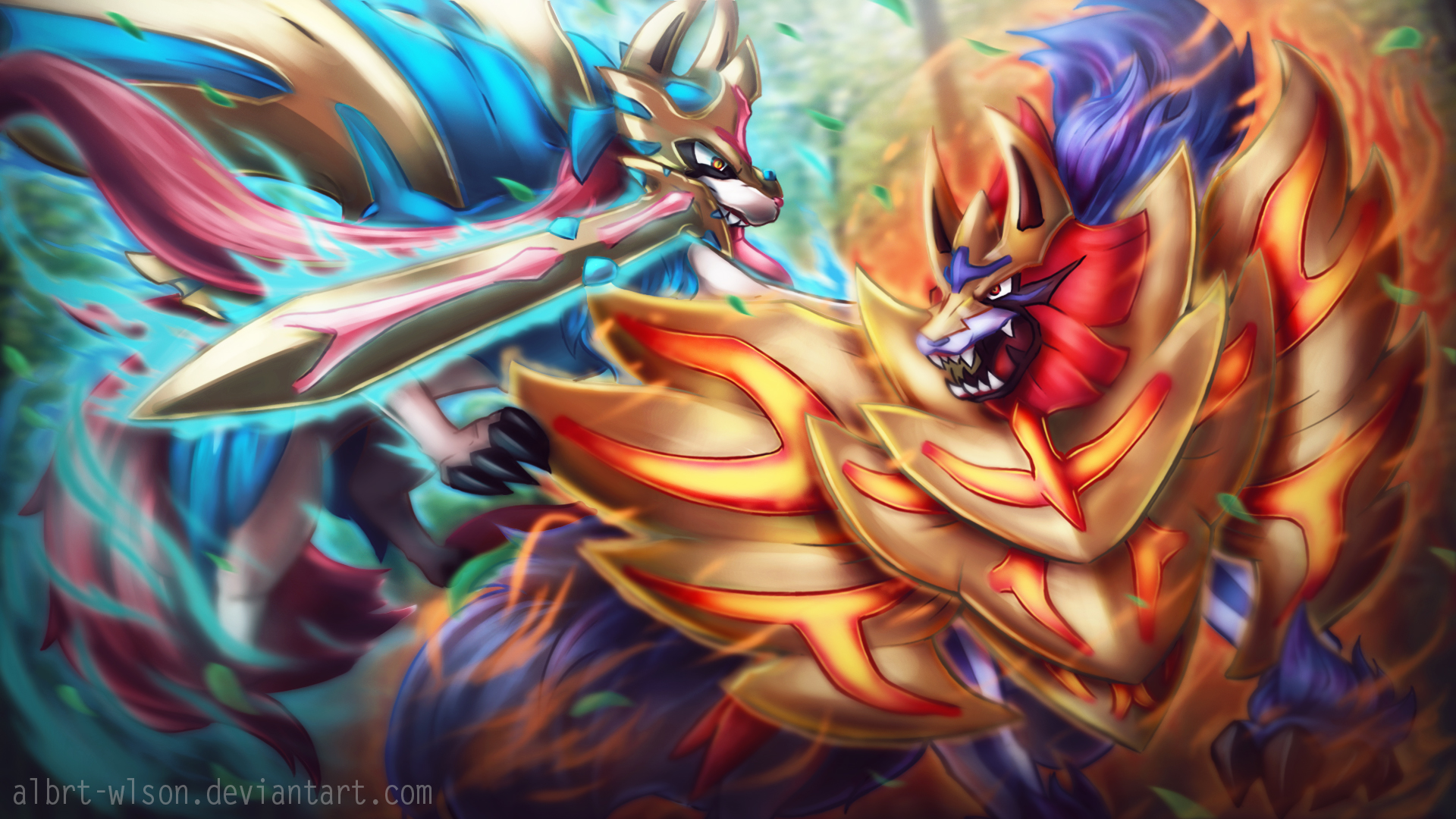 zacian, zacian, zamazenta, and zamazenta (pokemon) drawn by  yagita_(astronomie)