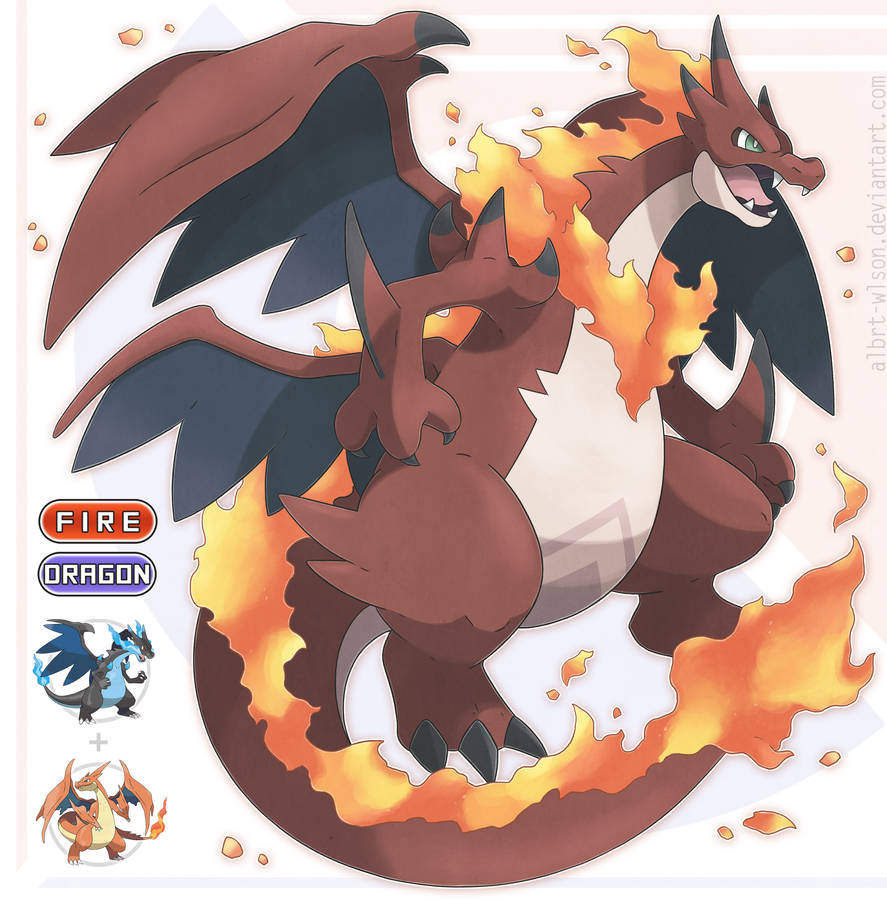 Mega charizard x with fiergy aura