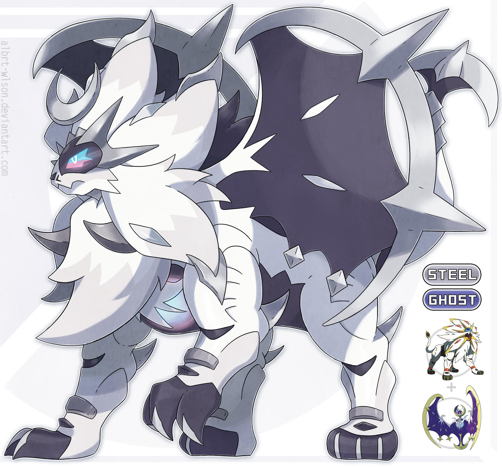 Solgaleo and Lunala fusion by MosasaurWorks on DeviantArt