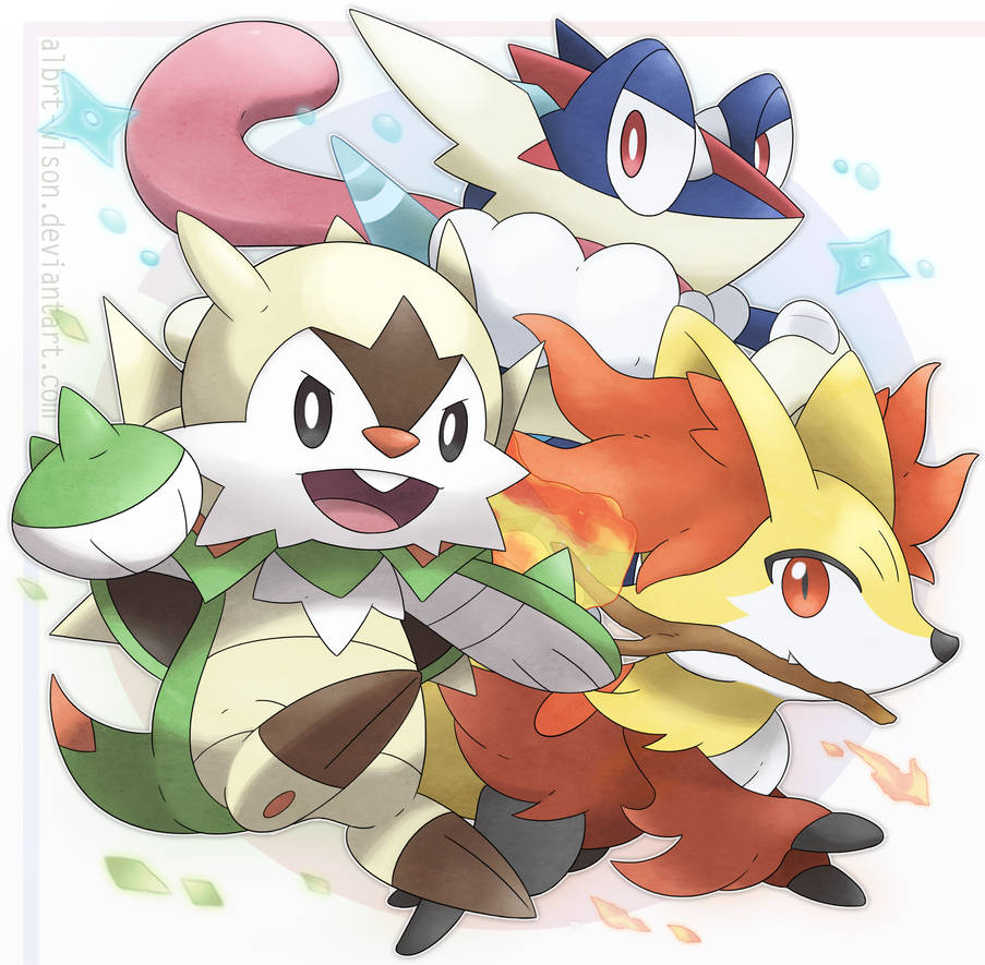 Kalos Starters Fusion by albrt-wlson on DeviantArt