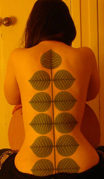 Superimposed tattoo back