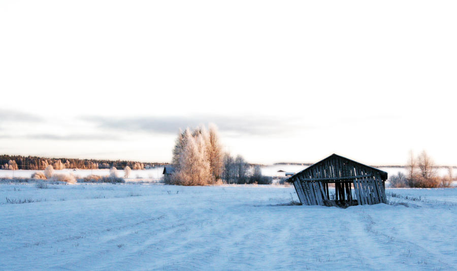 oblique hay barn