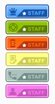 Colorful staff ranks by IconSkoulikiGraphics