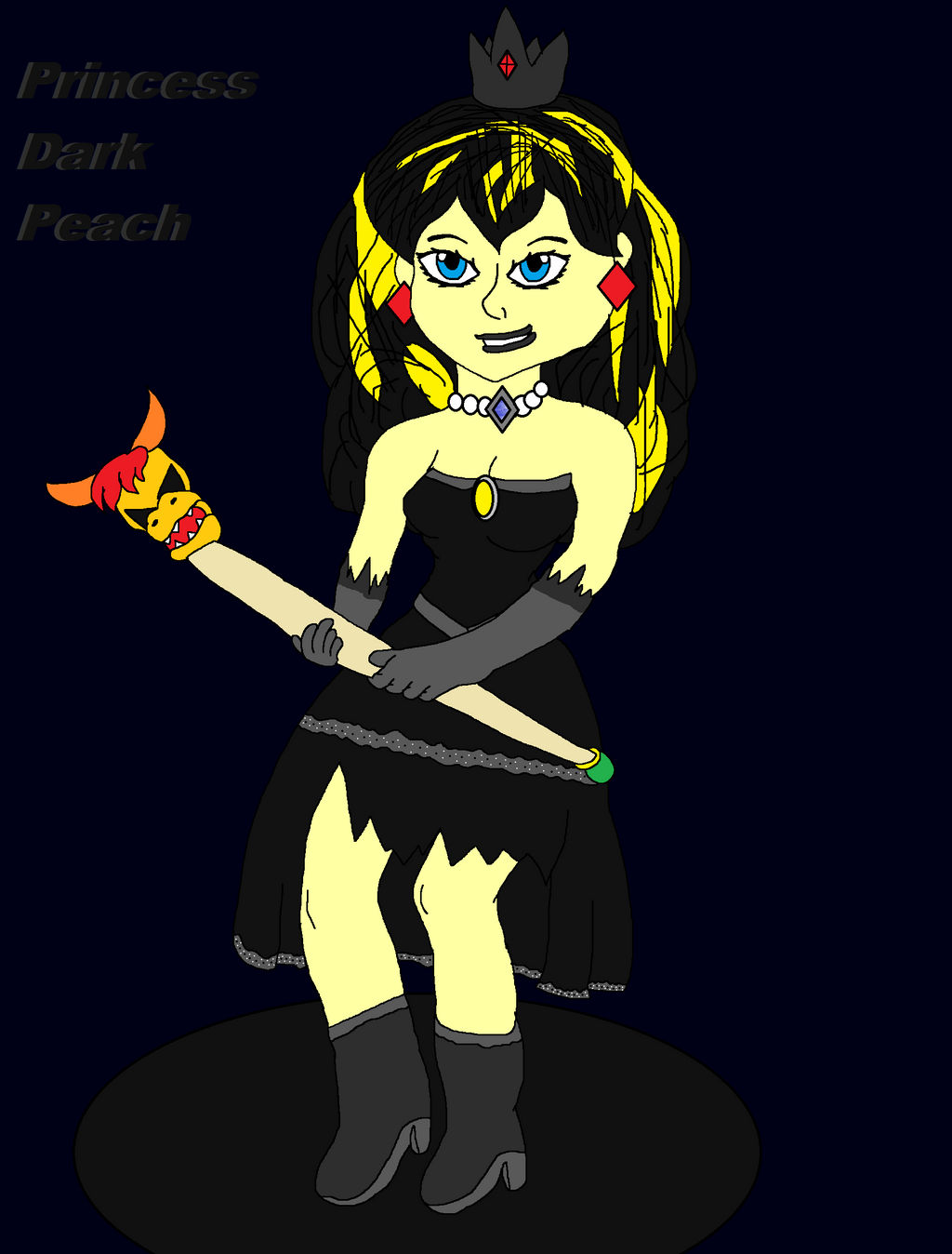 Princess DarkPeach Colored by RosesNPoision on DeviantArt