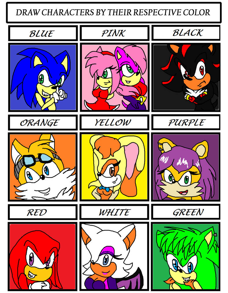 Color Meme Sonic and Group