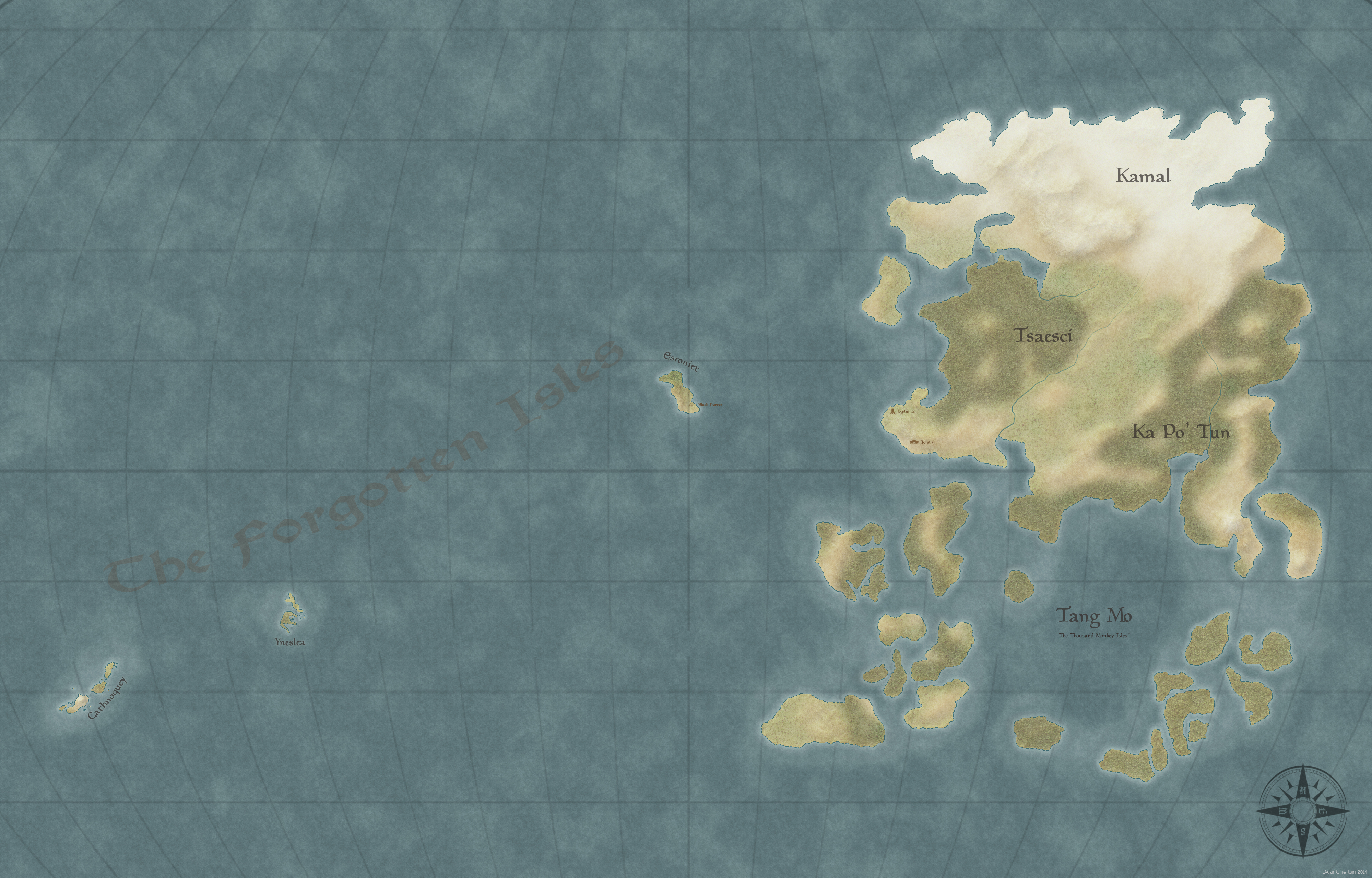 Map of Akavir NO BORDERS