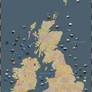 Travel Map of Britain and Ireland