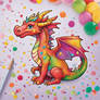 Confetti colour dragon