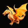 Dragon by golden crystal