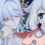 Zibai and paimon