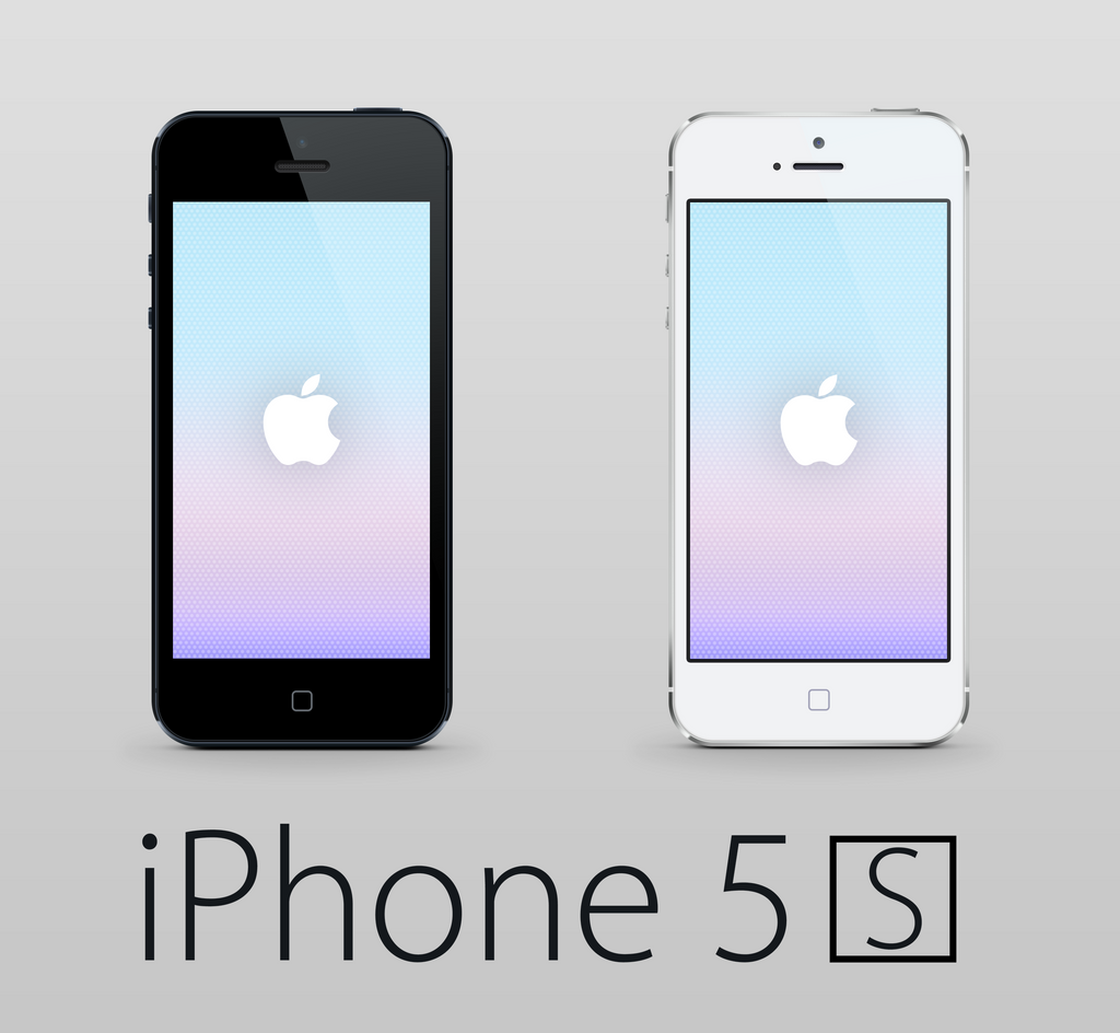 iPhone 5 / 5S-concept vectorized black and white