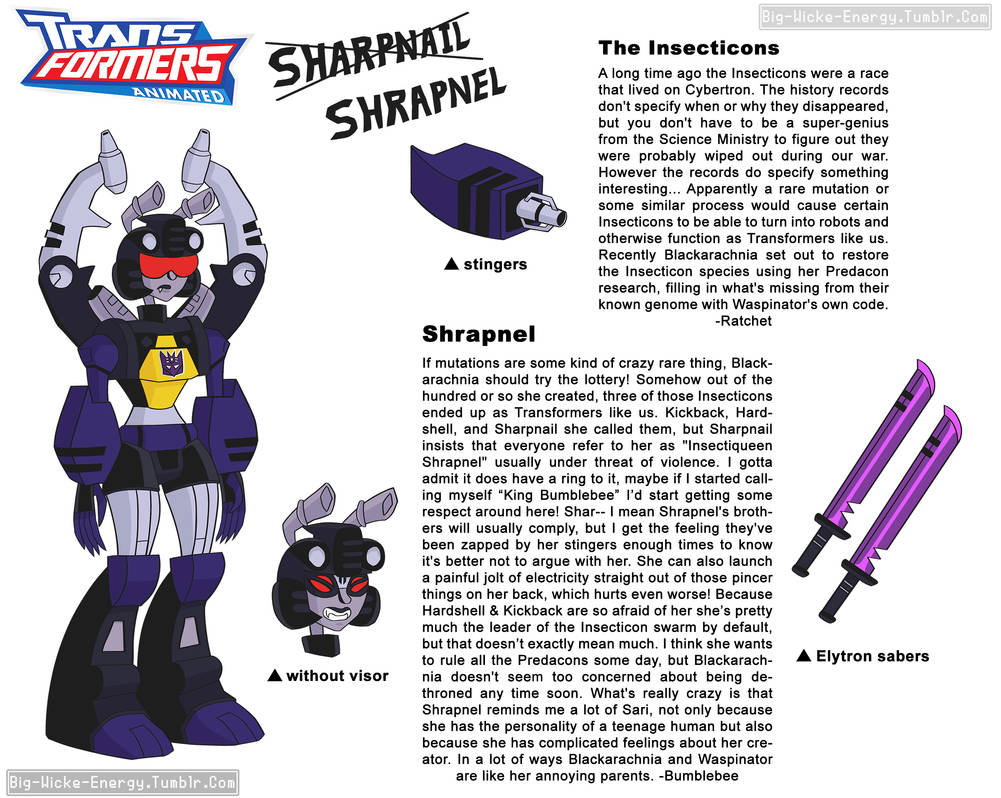 Sharpnel Insecicon Transformers Animated- Shrapnel by DubiousDerringer on DeviantArt