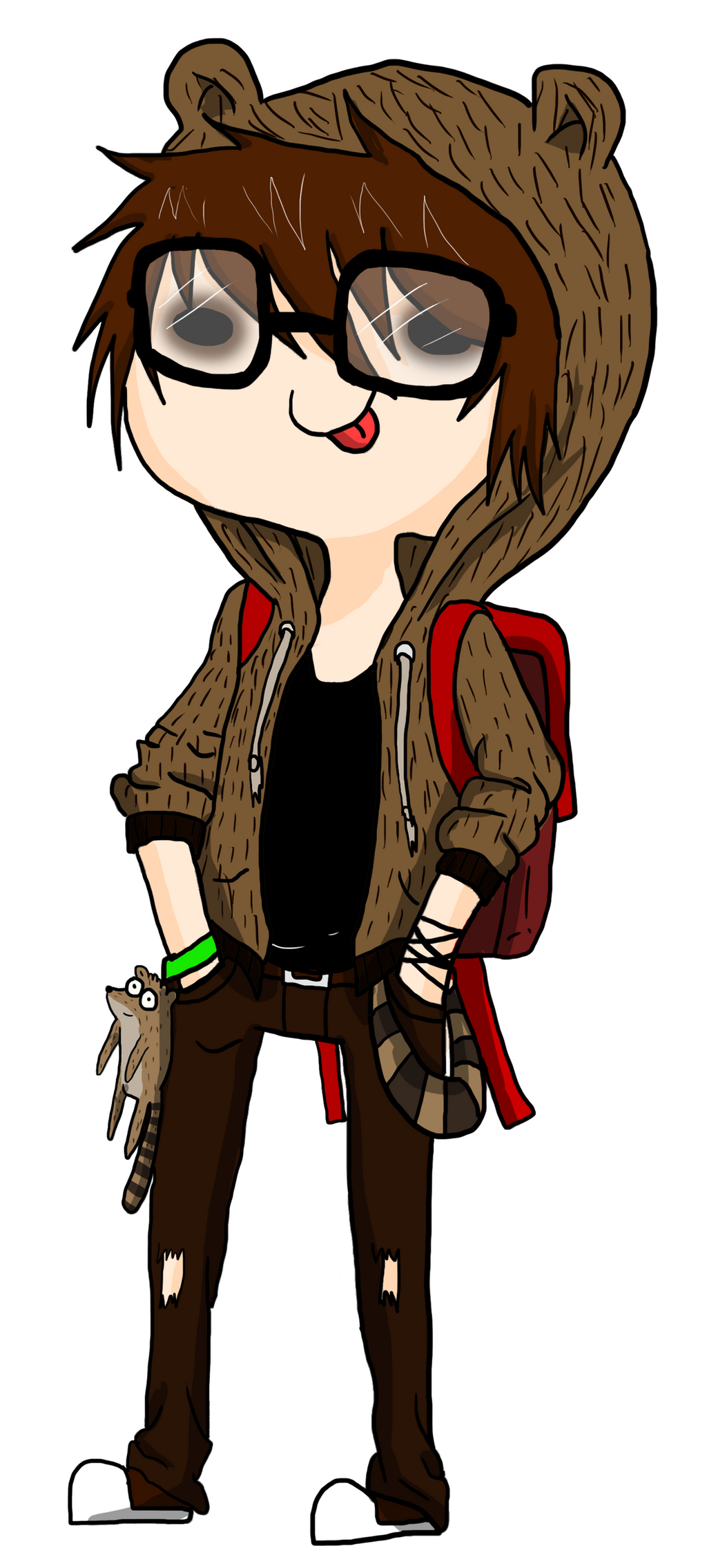 chibi rigby by AniiTaRuiz on DeviantArt