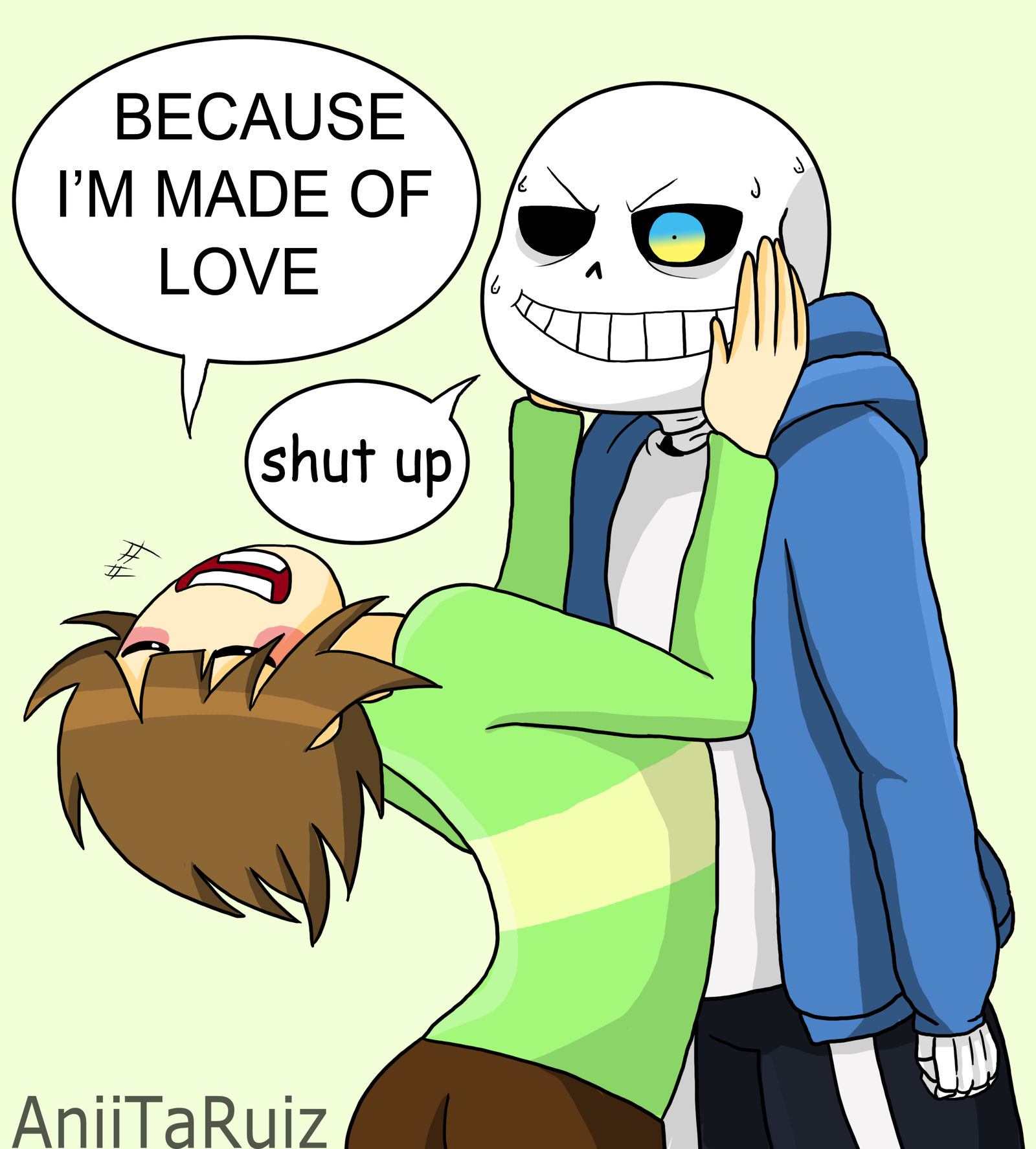 Sans X Chara 2 by AniiTaRuiz on DeviantArt
