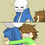 Sans X Chara - Hug