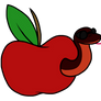 the snake in the apple (now a sticker!)