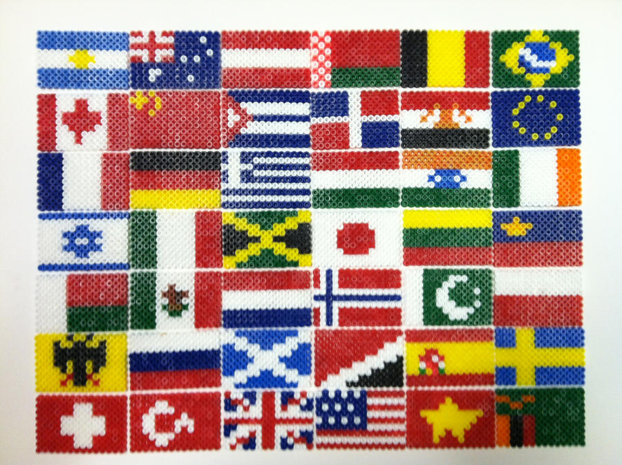 Perler Bead Flags of the World by thewiredslain on DeviantArt