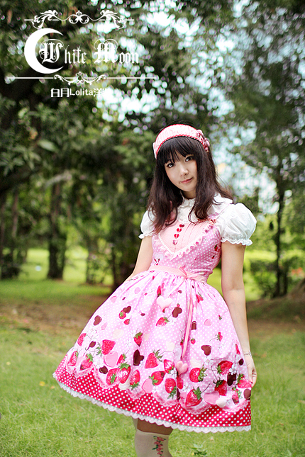 White moon pink alice sweetheart Lolita Dress