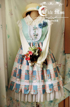 White moon summer coutry style lolita dress