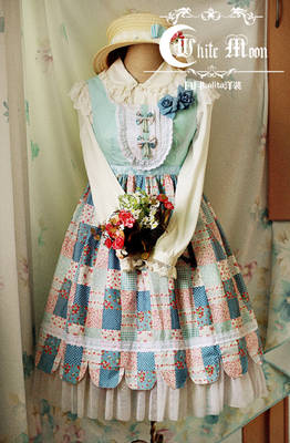 White moon summer coutry style lolita dress