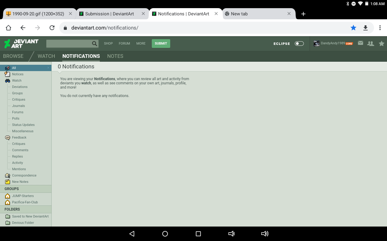 Classic DA Memories: Inbox 1 by DandyAndy1989 on DeviantArt