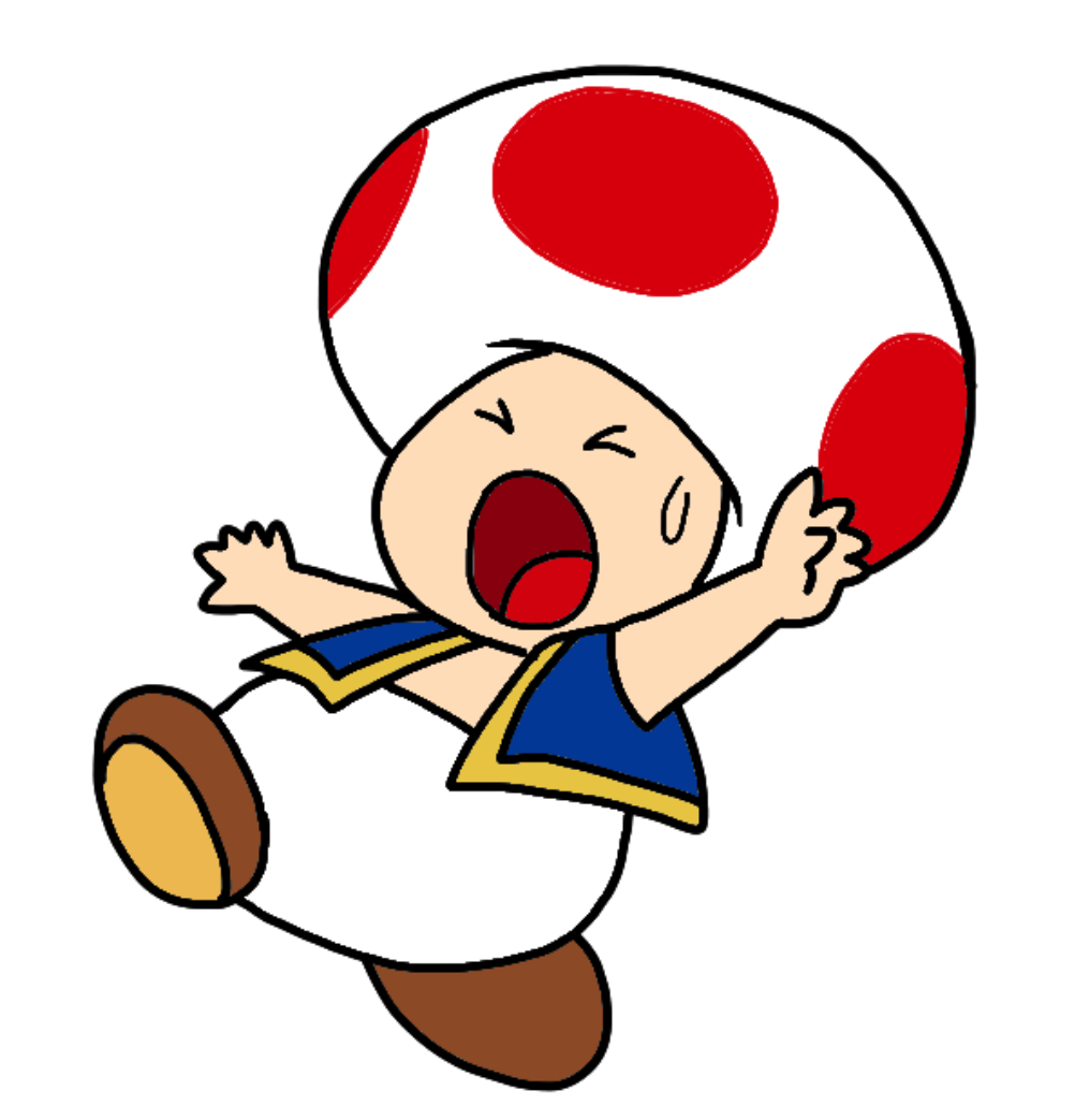Toad Falling (Fullbody) by sylveon65yAJ on DeviantArt