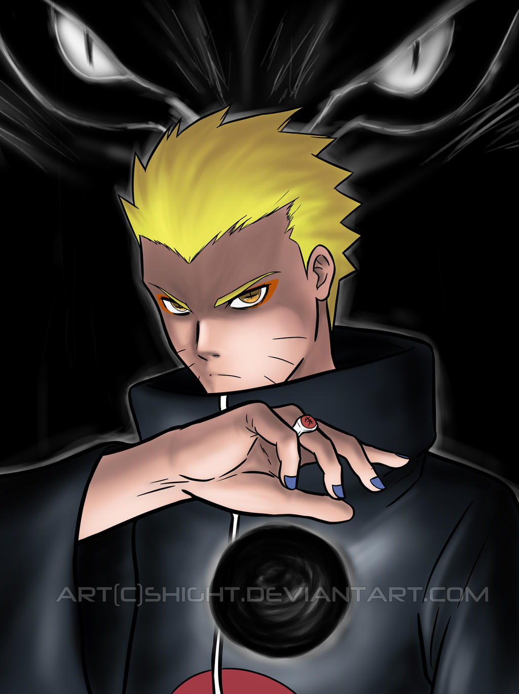 FANART COLORED - Black Naruto