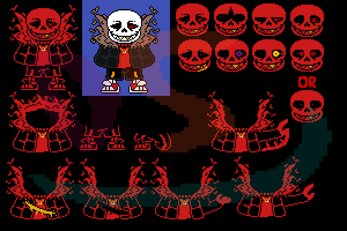 Underfell Sans Battle/Textsprites by SafetyBob9001 on DeviantArt