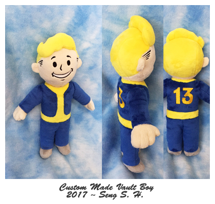 Custom made vault boy plushie