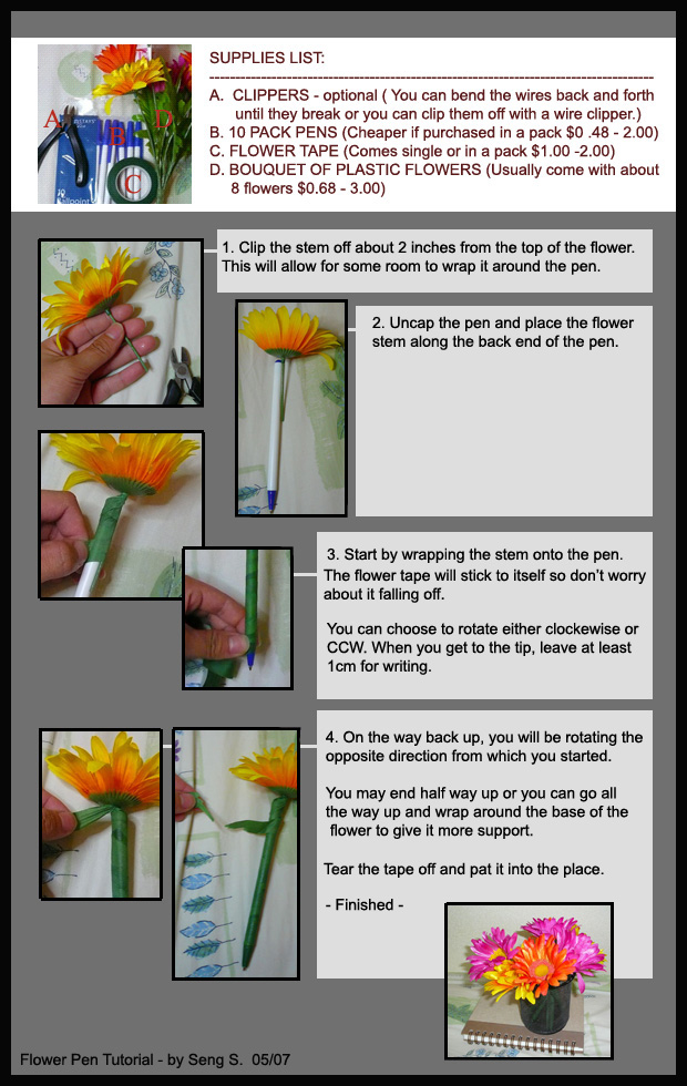 Flower Pen Tutorial