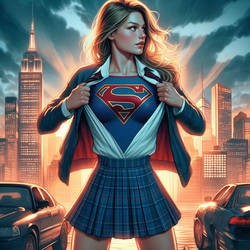 Supergirl shirt rip 