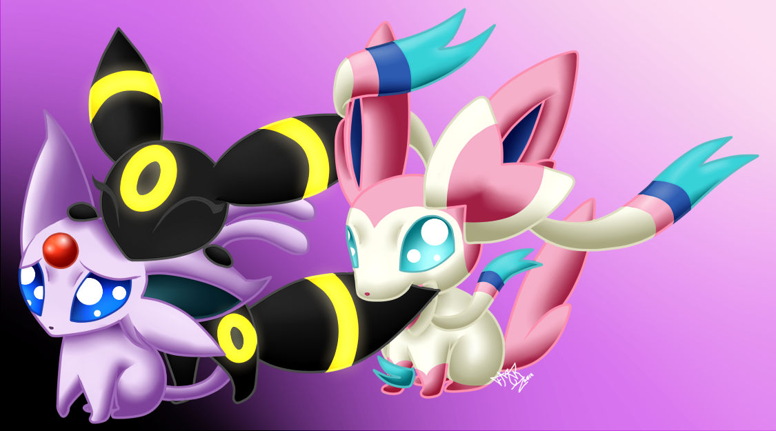 Espeon Chibi The Psychic Eevee Evolution Pokemon by Luchoxfive on DeviantArt