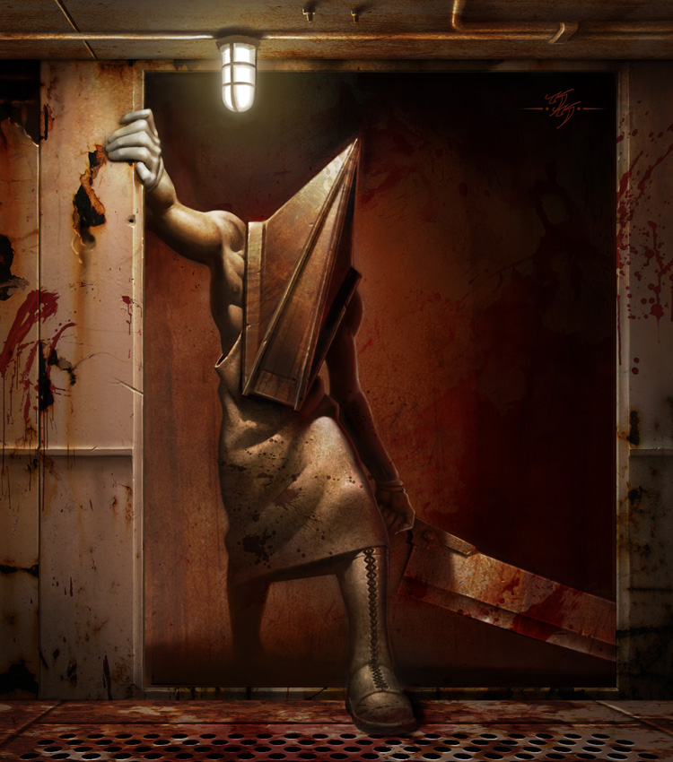 Artist Does Very Cool Speed Drawing Of Pyramid Head