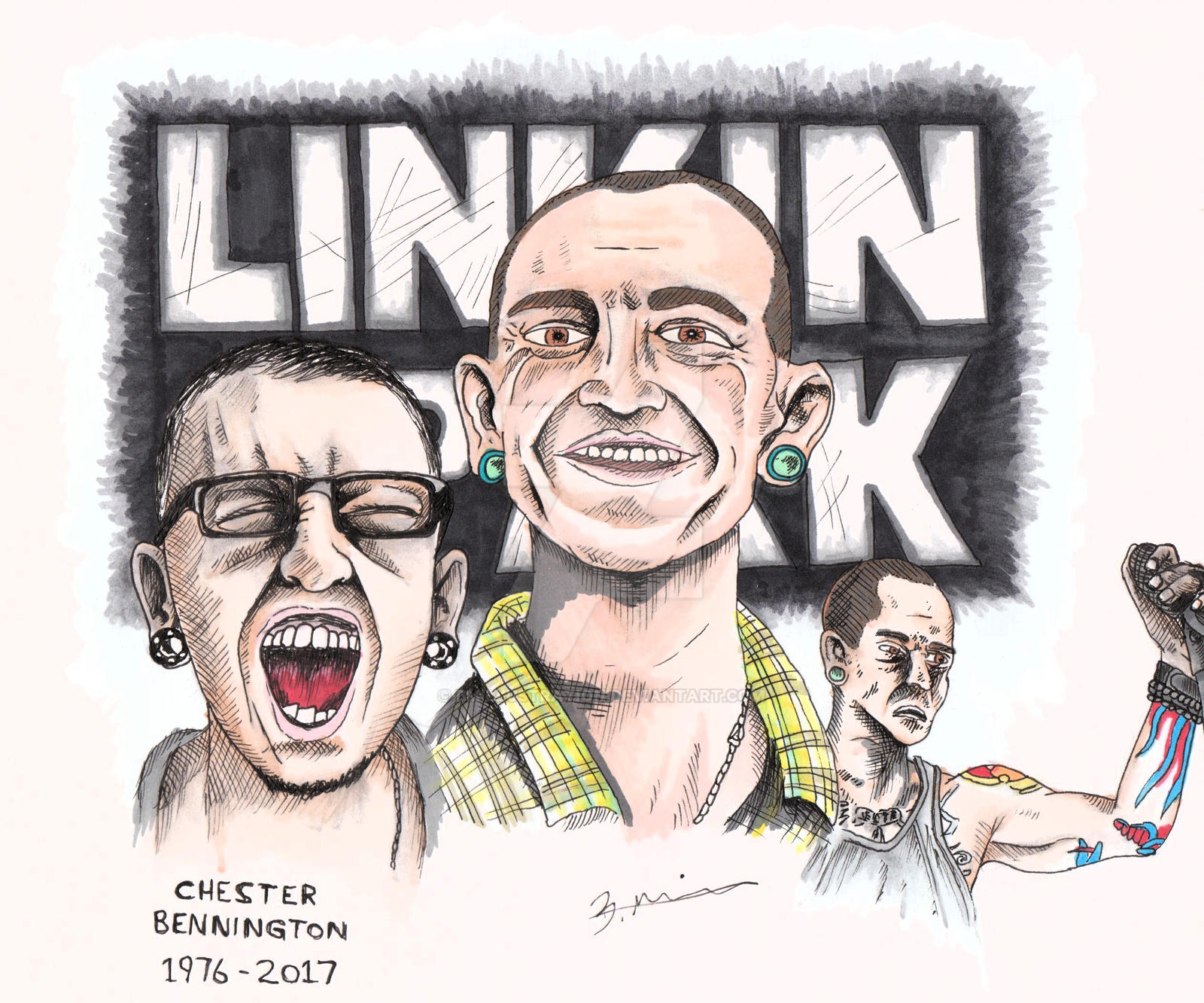 Ed Bennington Chester Bennington by BMIllustration on DeviantArt