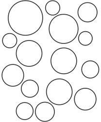 Empty Circles on transparent background .