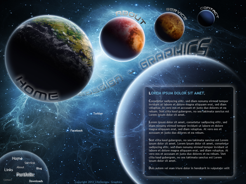 Webtemplate - Space by LifeDesign-graphics