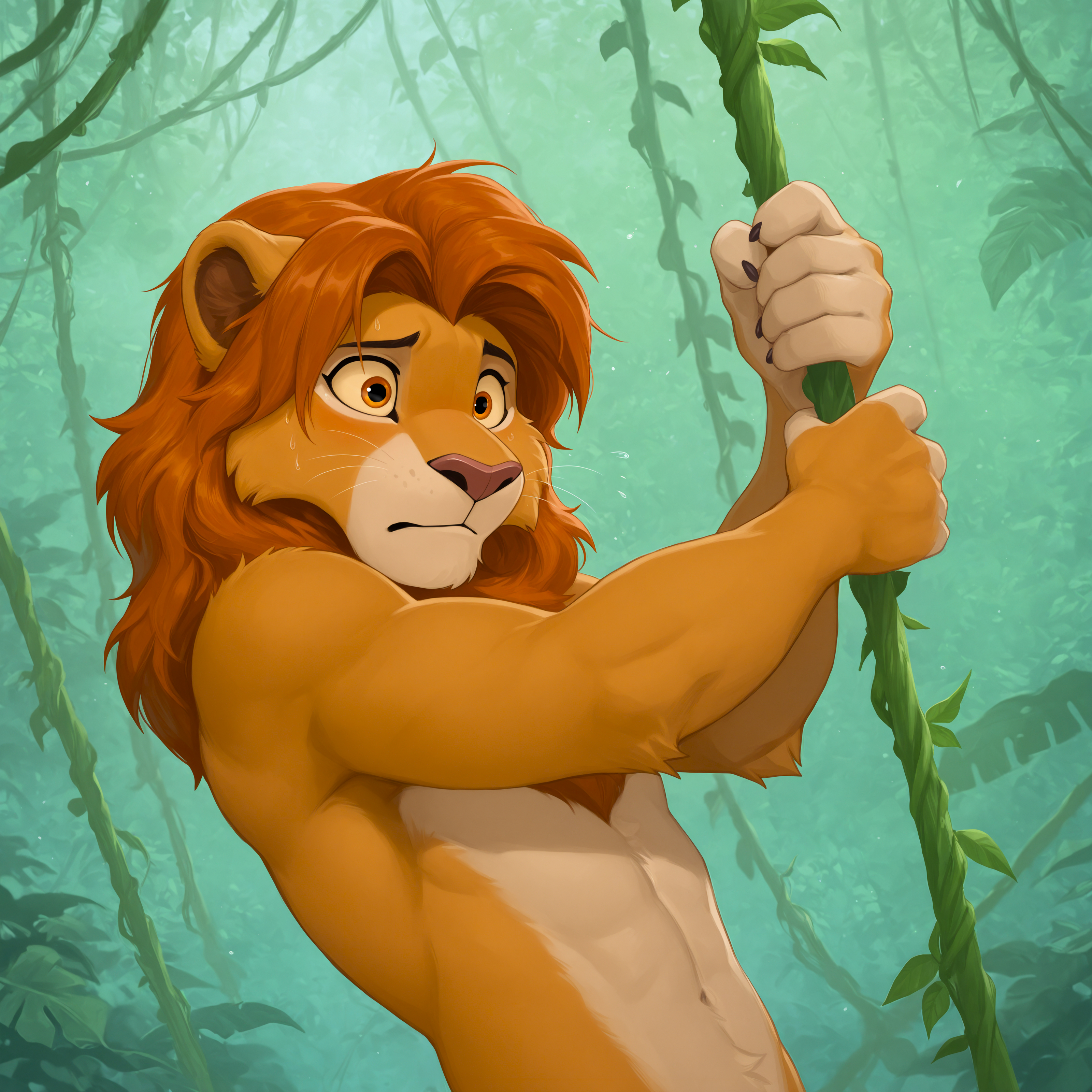Simba Emo Simba Swinging by FFrenderX on DeviantArt
