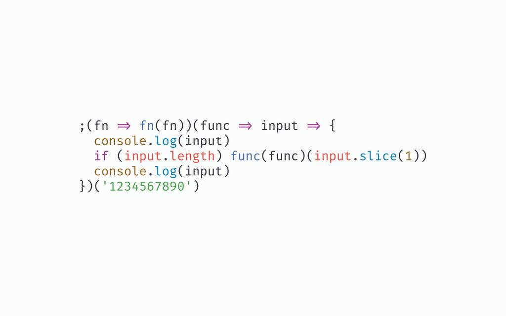 Anonymous Recursion (one light)