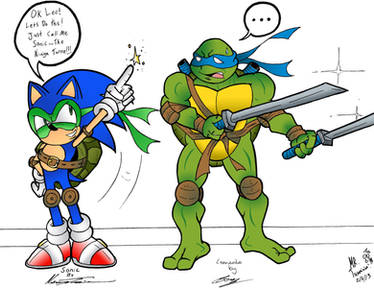 Collab/Crossover Sonic and Leonardo!