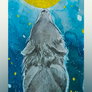 Moon and Wolf Bookmark + SPEEDPAINT VIDEO!