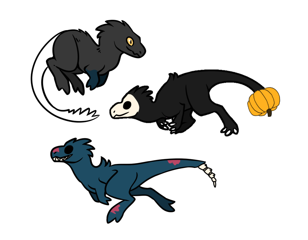 Horror Raptor Adopts! by Falthoner on DeviantArt