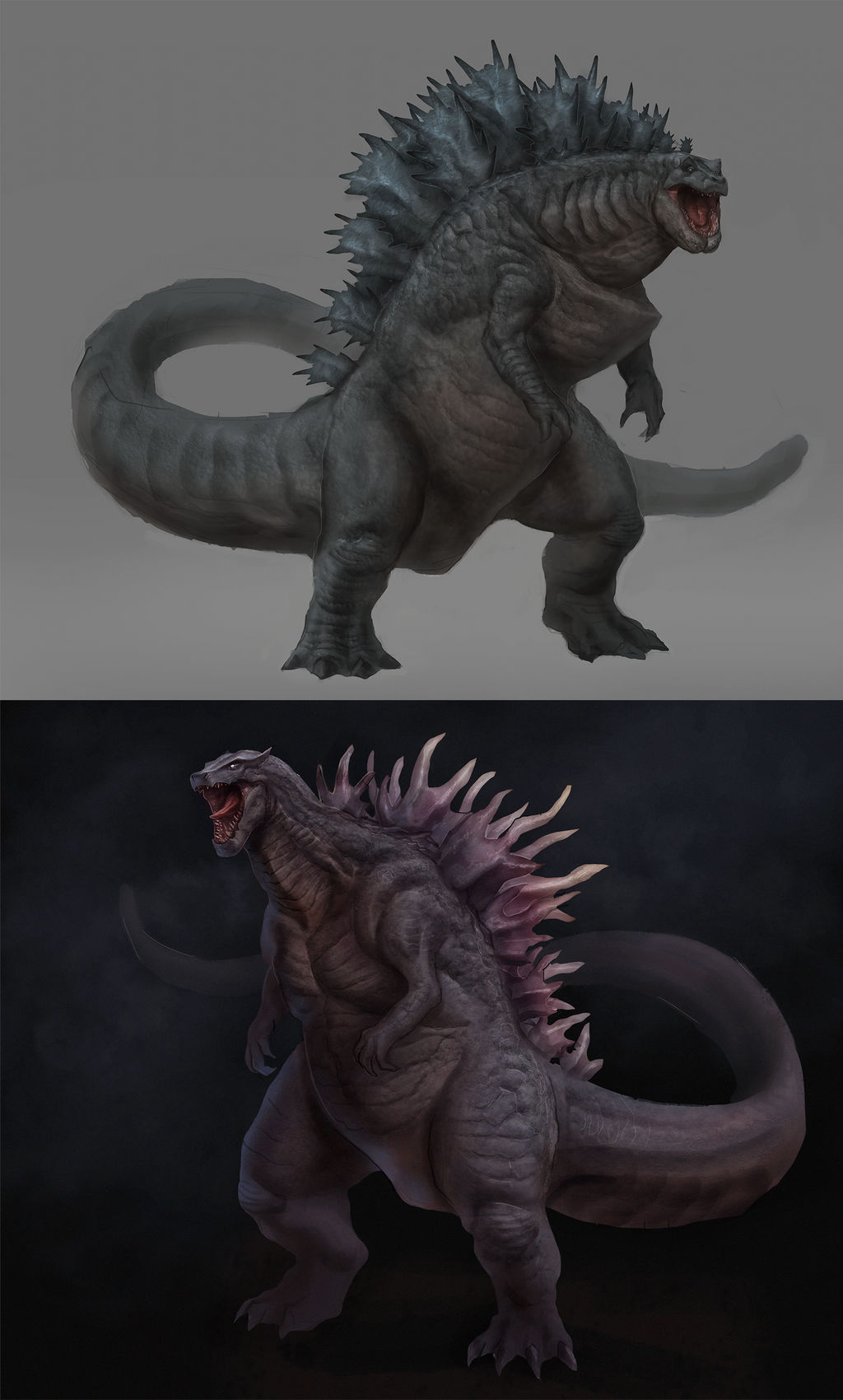 Two Godzilla's Two Godzillas by he-burrows on DeviantArt