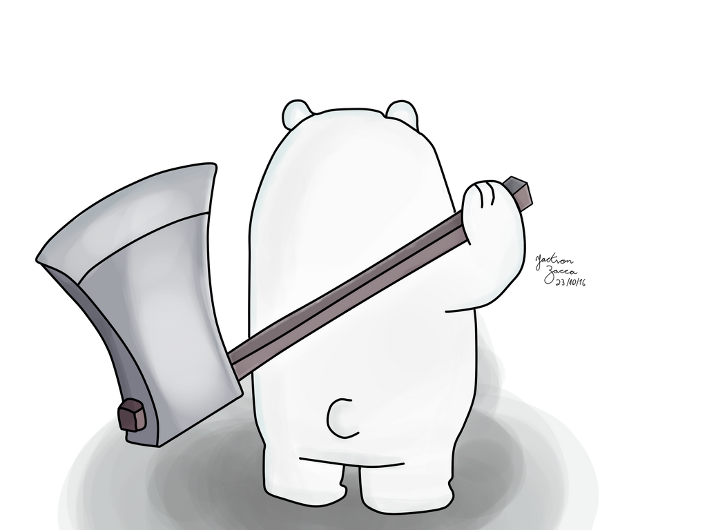 We Bare Bears - Baby Ice Bear with his axe by JacksonZaccaBR on DeviantArt