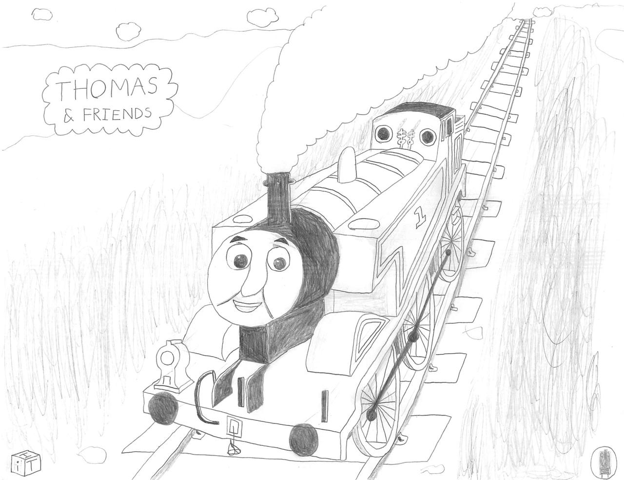 Thomas Drawing Deviantart Thomas the Tank Engine Pencil Drawing by Merritt-Trainboy on DeviantArt