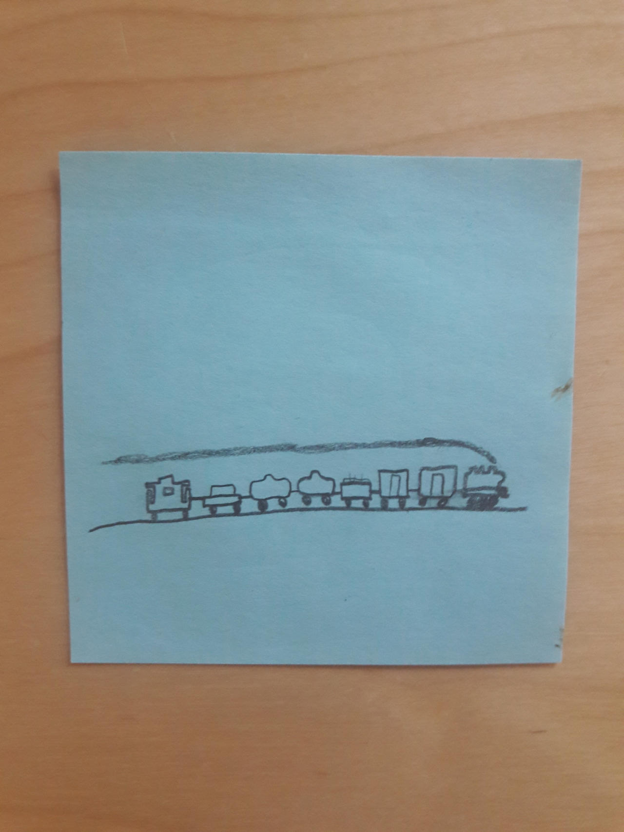 Freight Train Sticky Note Pencil Drawing by Merritt-Trainboy on DeviantArt