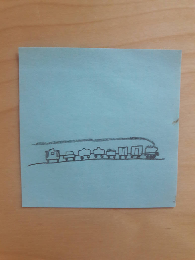 Sticky Notes Train Template Freight Train Sticky Note Pencil Drawing by Merritt-Trainboy on DeviantArt