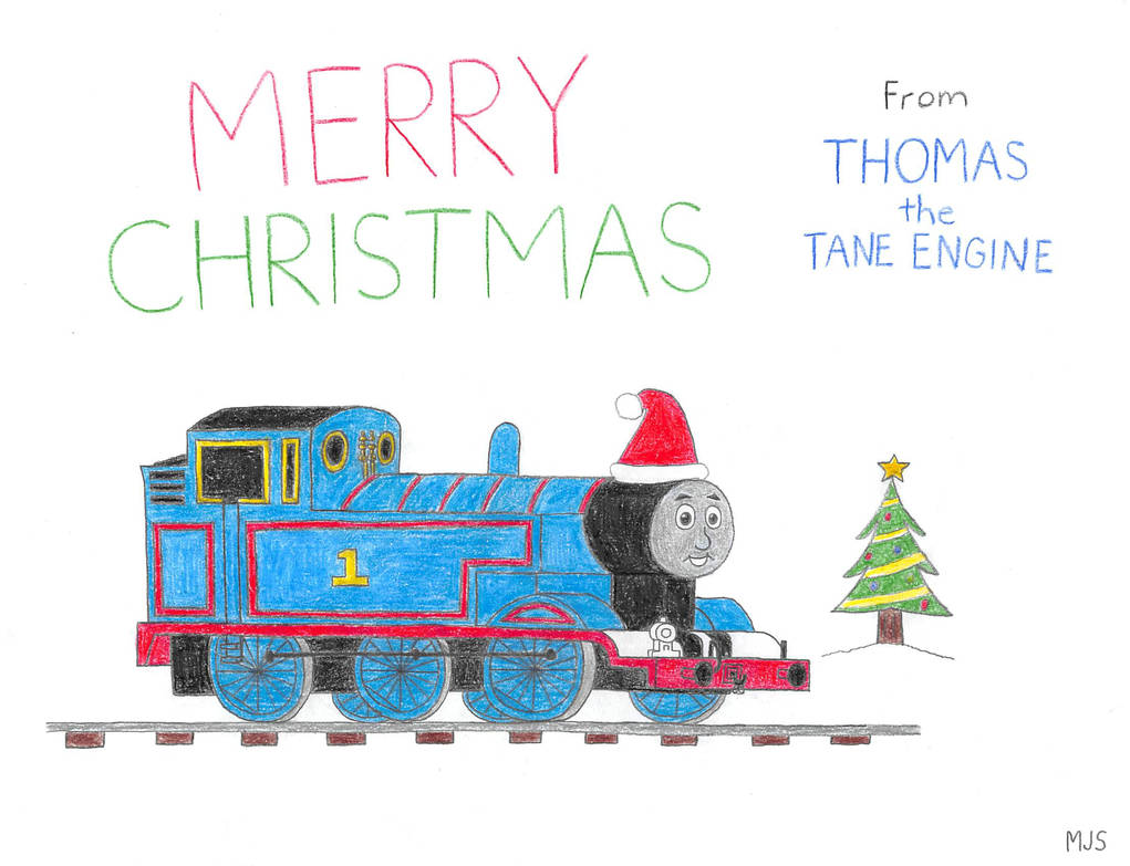 Thomas Christmas Drawing by Merritt-Trainboy on DeviantArt