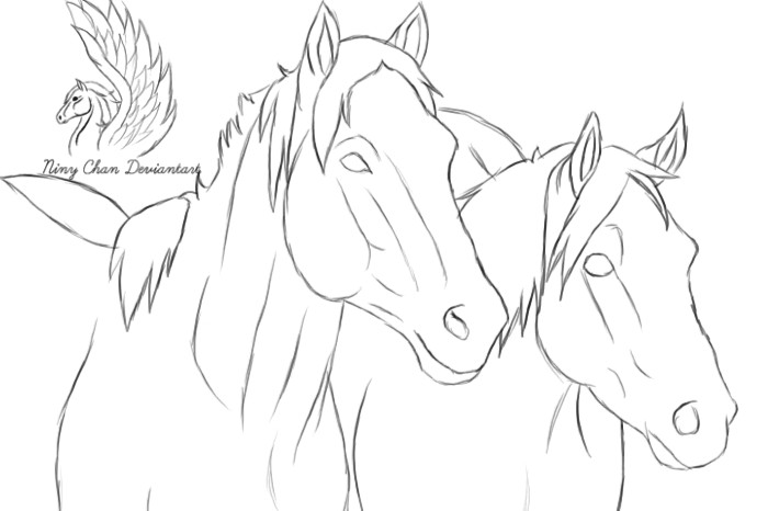 Horse Lineart 3