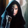 WonderWoman pastel drawing by Fawn Corner