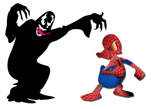 Venom-Blot VS Spider-Duck